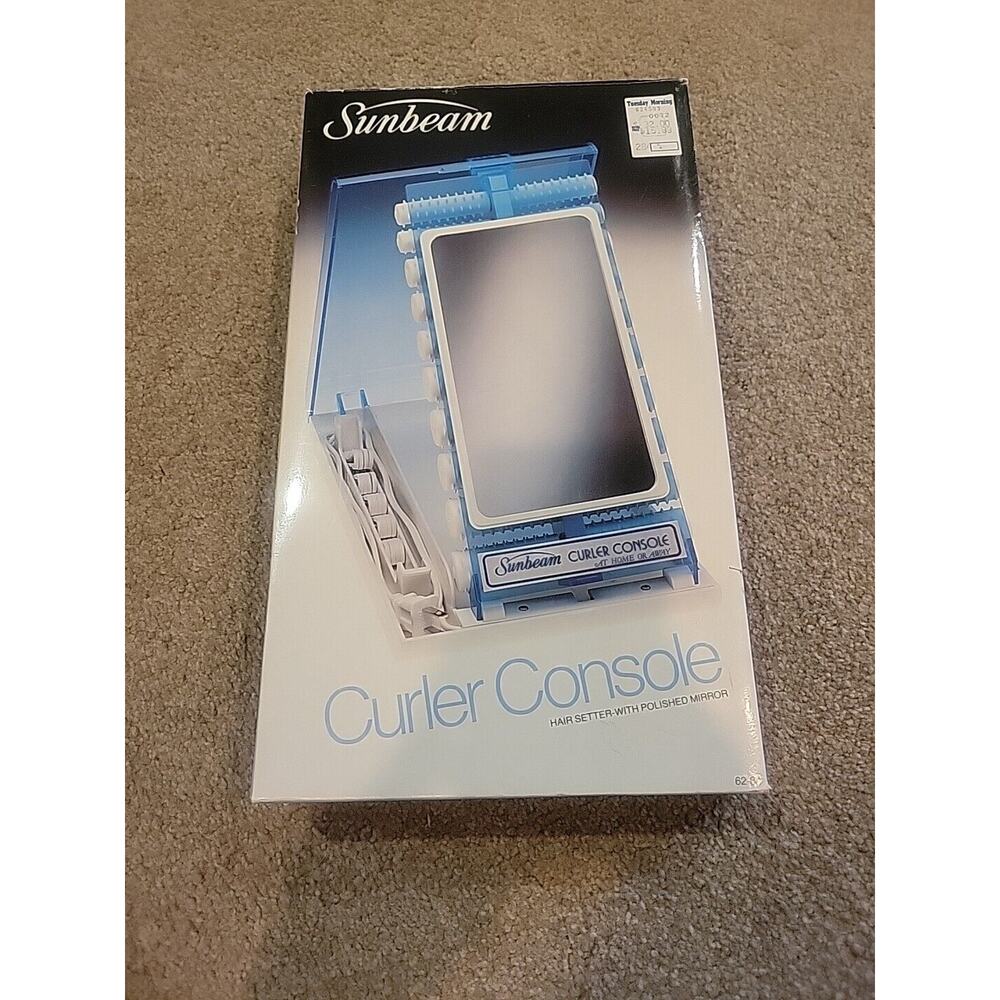 NIB Vintage Sunbeam Curler Console Hair Setter Mirror Electric Roller 62-84